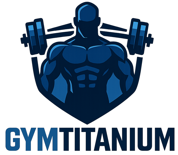 Create a unique color blue logo for GymTitanium